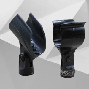 Microphone Stand Mount Holder Mic Clip Lot: Shure & Rhythm Tech